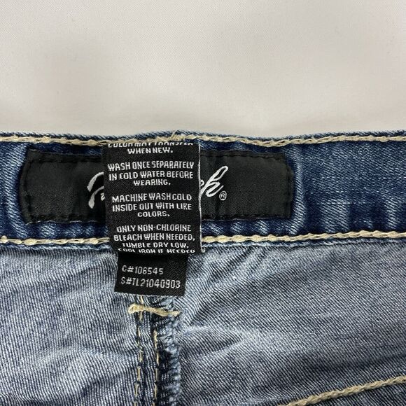 True Luck Mens Classic Straight Jeans 34x30 Light Wash - Picture 8 of 8